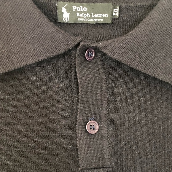 Polo Ralph Lauren Black Label Men’s 100% Cashmere Button Up Collar Cardigan XXL - Picture 3 of 10